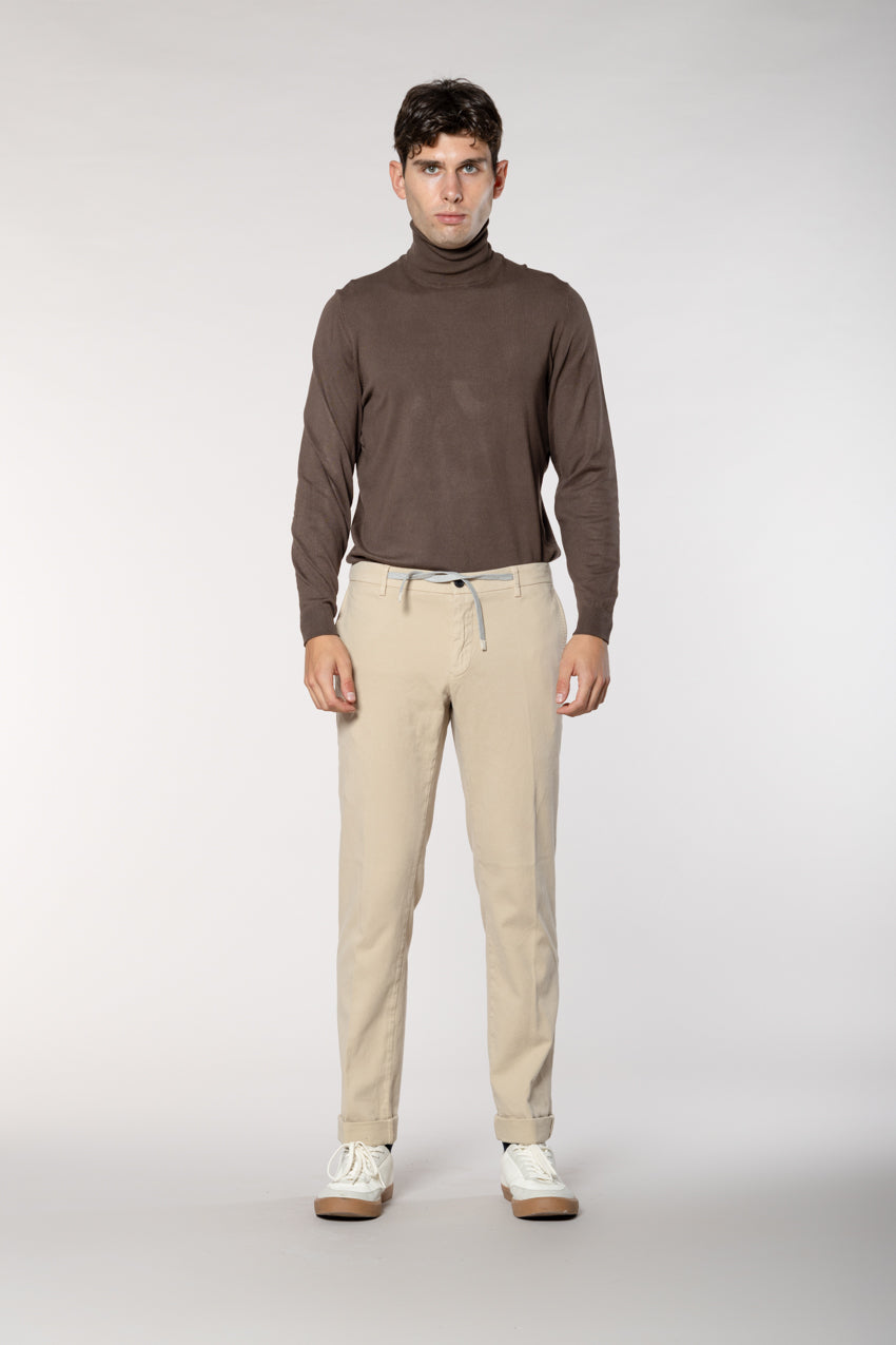 New York String pantalone chino jogger uomo in cotone cashmere regular fit
