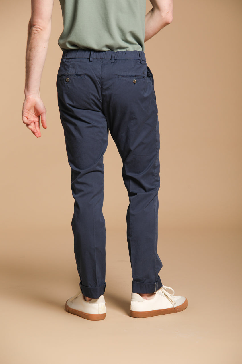 New York 1 Pinces City String men's pants in lightweight pima cotton twill regular fit