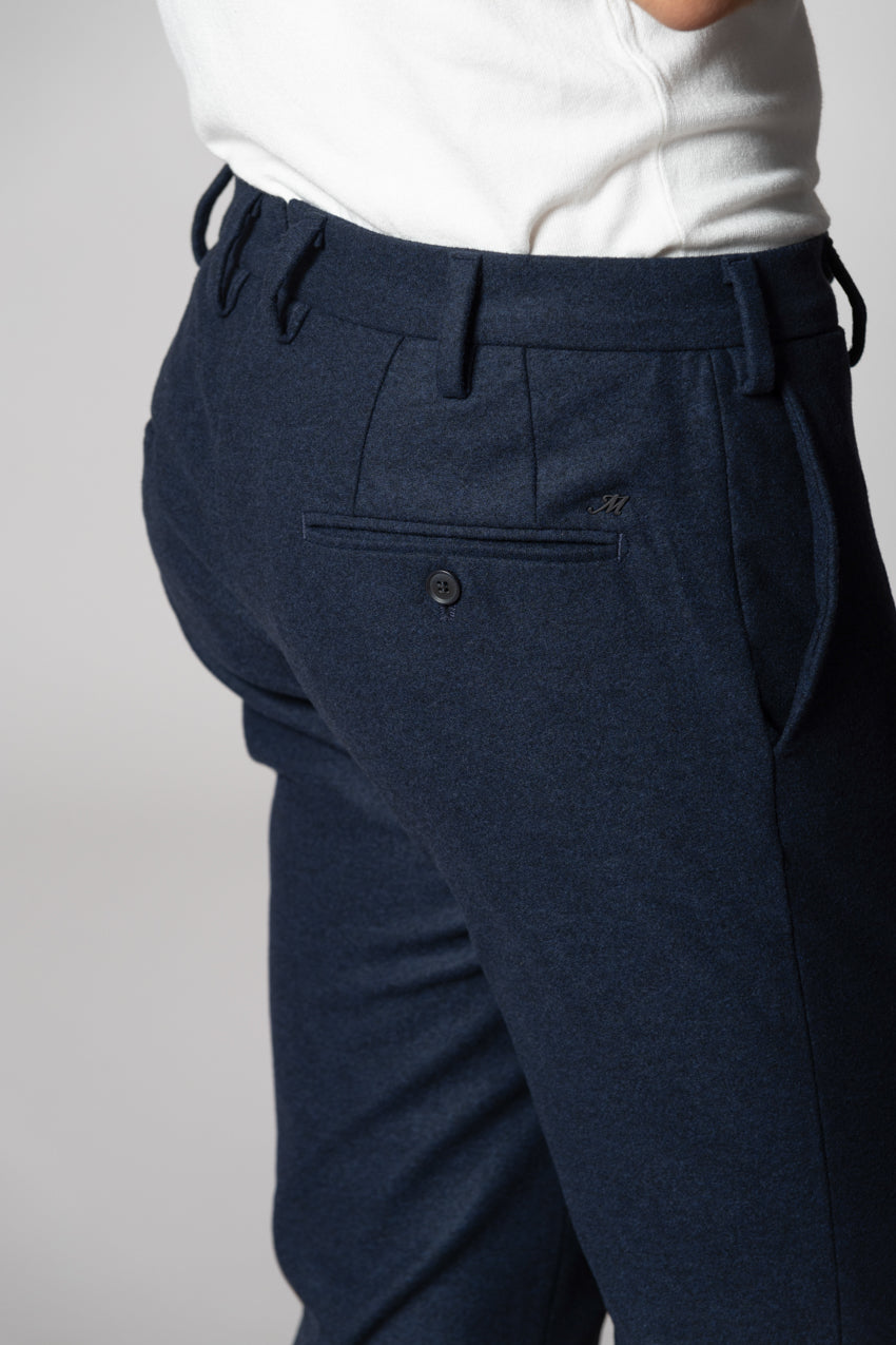 New York Sartoriale pantalon chino homme en jersey de flanelle regular fit