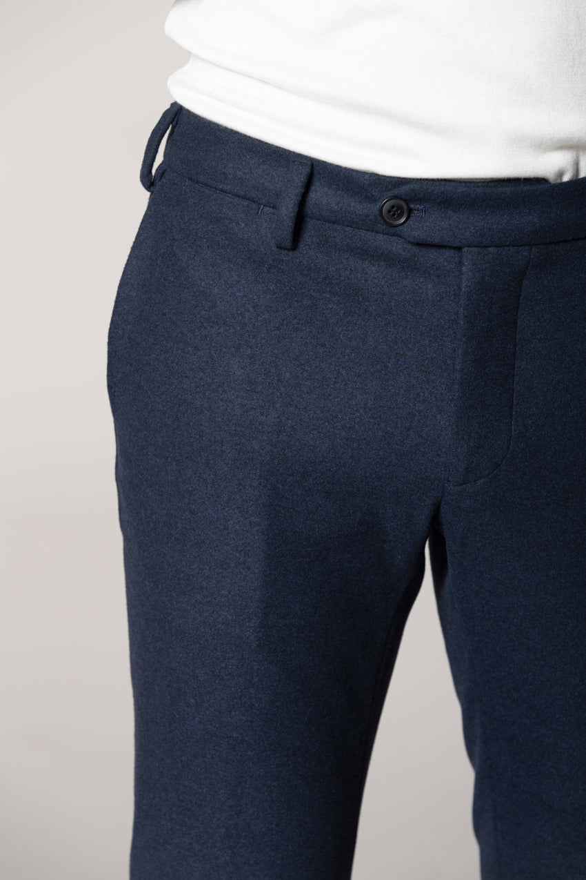 New York Sartoriale pantalon chino homme en jersey de flanelle regular fit