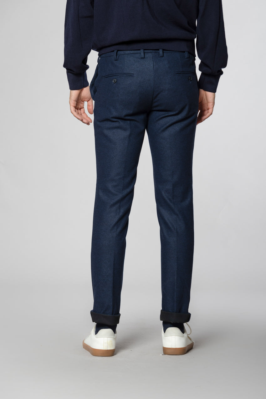 New York Sartoriale pantalon chino homme en jersey de flanelle regular fit