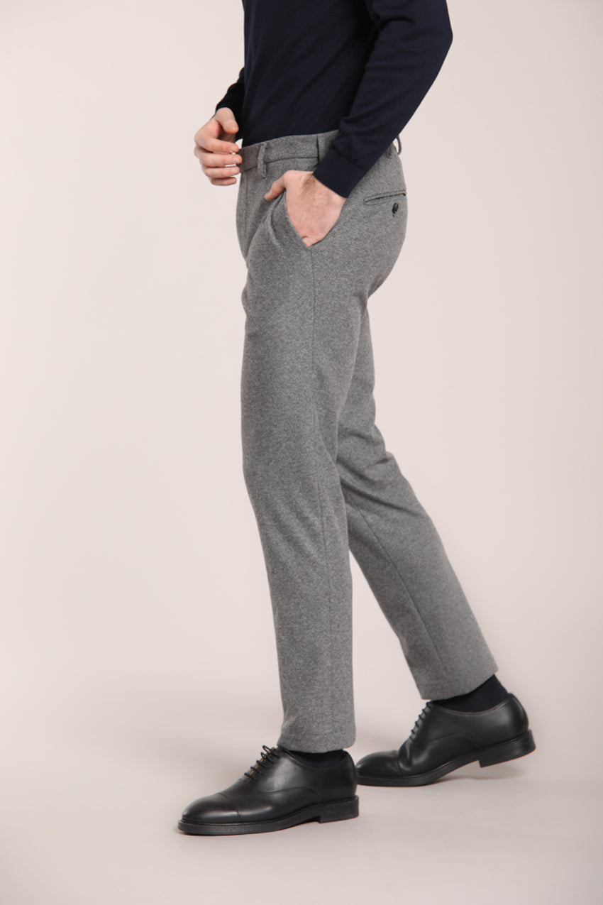 Foto 4 New York Sartoriale pantalone chino uomo sartoriale in jersey flanella regular fit