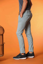 Milano Jogger men's pants in linen and cotton twill extra slim fit