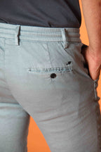 Milano Jogger men's pants in linen and cotton twill extra slim fit
