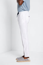 Milano Jogger Herren Chinohose aus Leinen- und Baumwolltwill extra slim fit