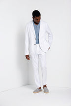 Milano Jogger Herren Chinohose aus Leinen- und Baumwolltwill extra slim fit