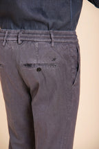 Milano Jogger men's chino pants in linen and cotton twill extra slim fit