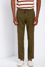 Milano Jogger men's chino pants in linen and cotton twill extra slim fit