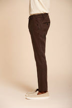 Milano Jogger men's chino pants in linen and cotton twill extra slim fit