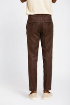 Milano Jogger pantalón chino hombre en twill de lino y algodón extra slim fit
