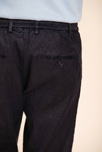 Milano Jogger men's chino pants in linen and cotton twill extra slim fit