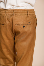 Milano Jogger pantalon chino homme en twill de lin et coton extra slim fit