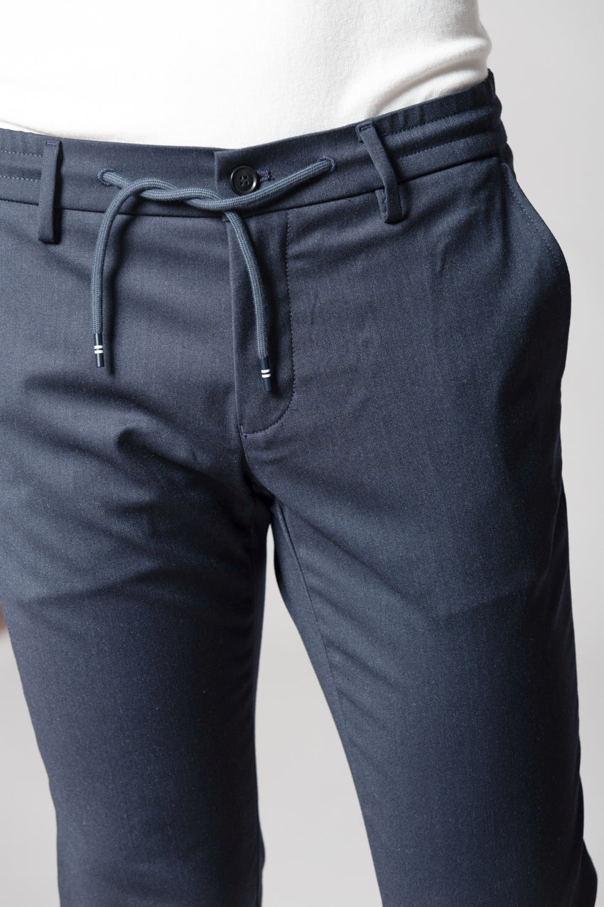 Milano Jogger pantalón chino hombre en lana extra slim fit