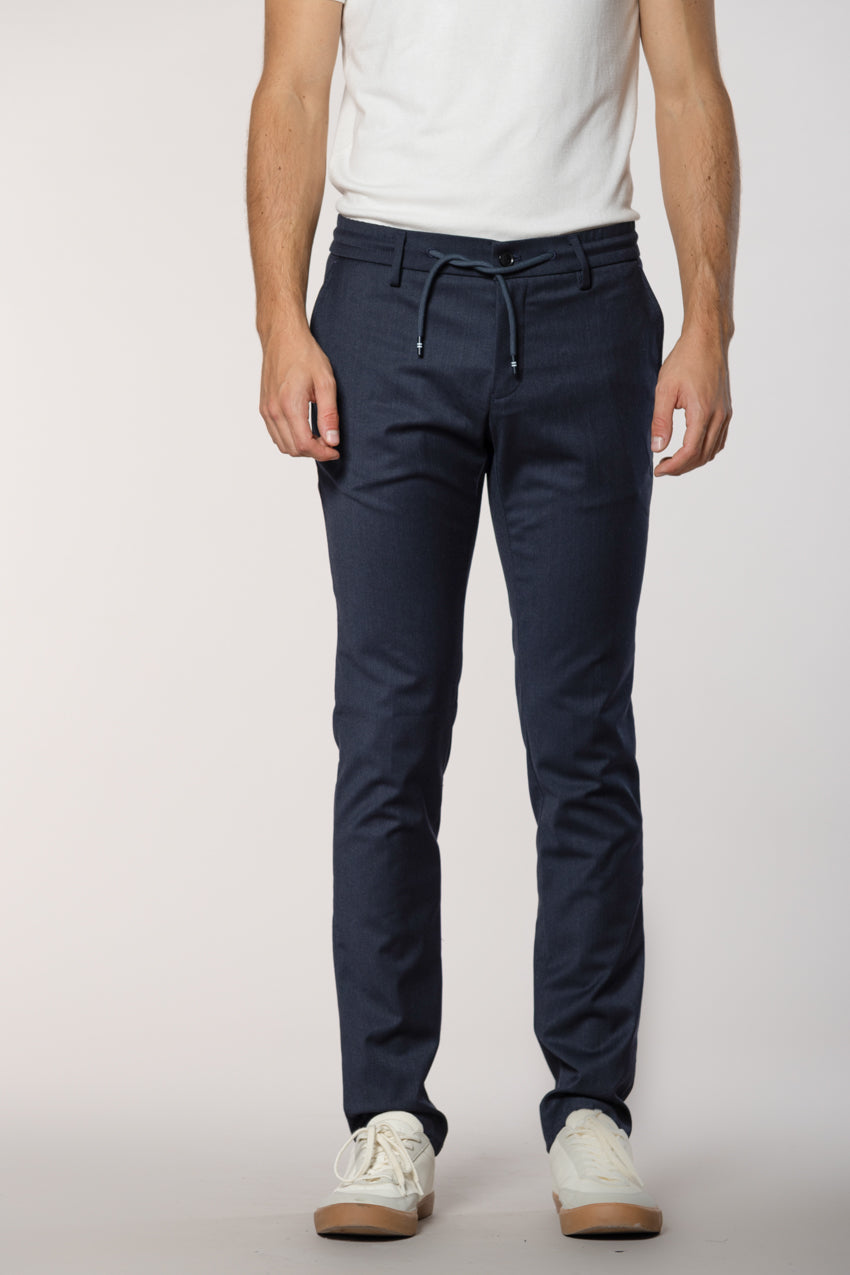 Milano Jogger pantalón chino hombre en lana extra slim fit