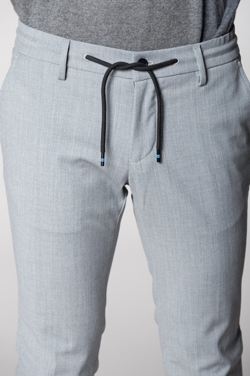 Milano Jogger pantalón chino hombre en lana extra slim fit