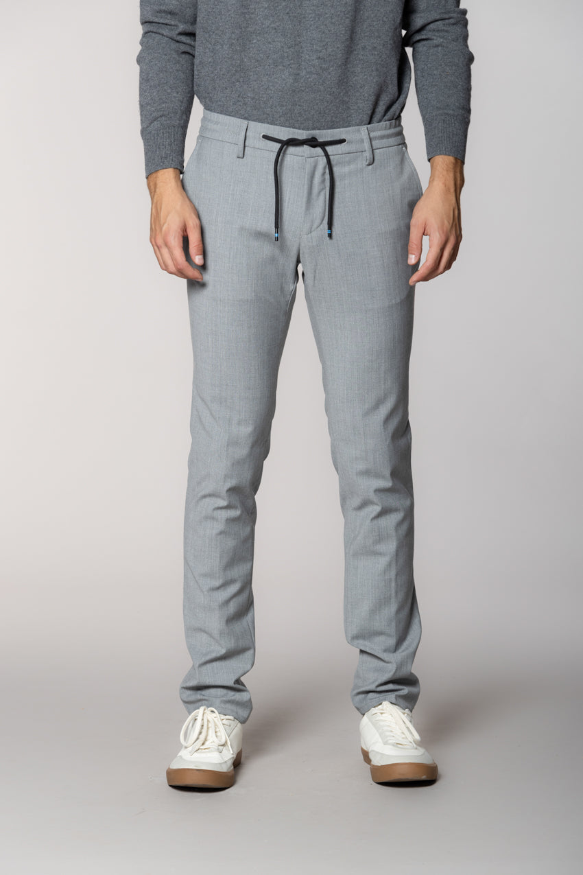 Milano Jogger pantalón chino hombre en lana extra slim fit