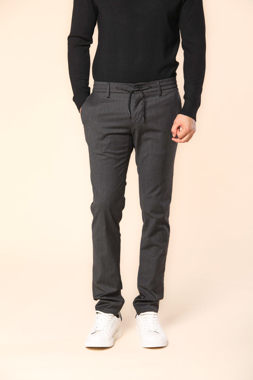 Foto 1 Milano Jogger pantalone chino uomo in lana extra slim fit