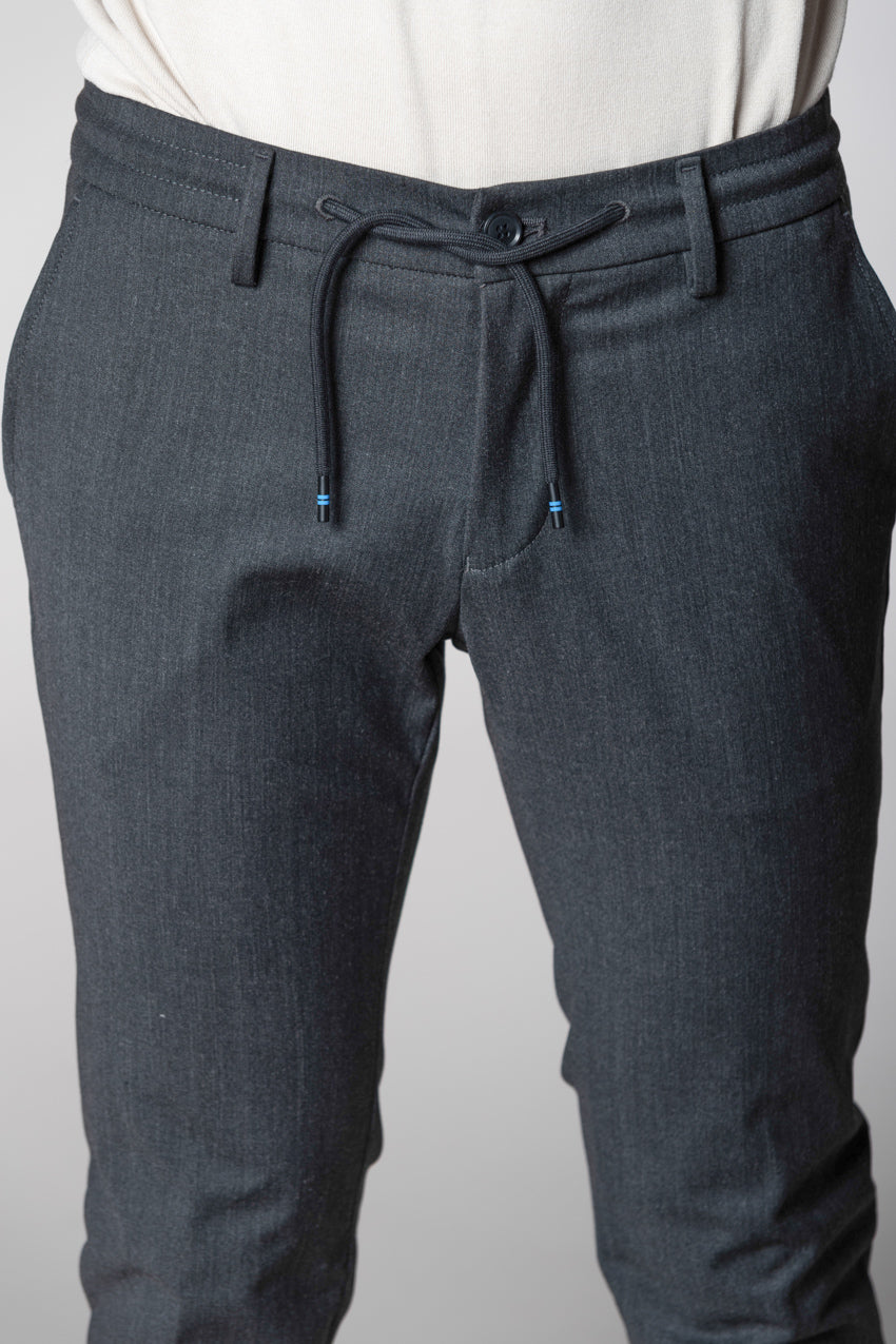 Milano Jogger pantalón chino hombre en lana extra slim fit