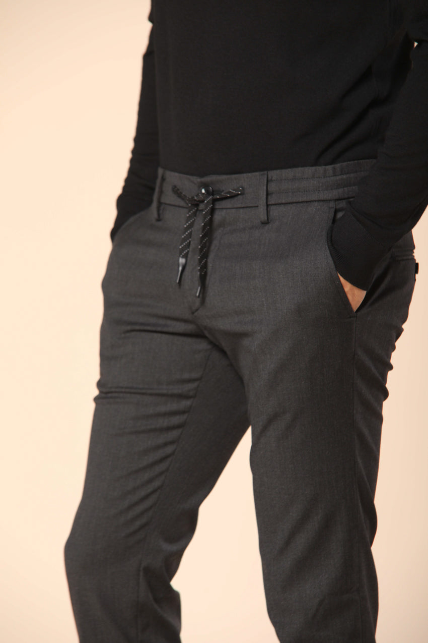 Foto 2 Milano Jogger pantalone chino uomo in lana extra slim fit