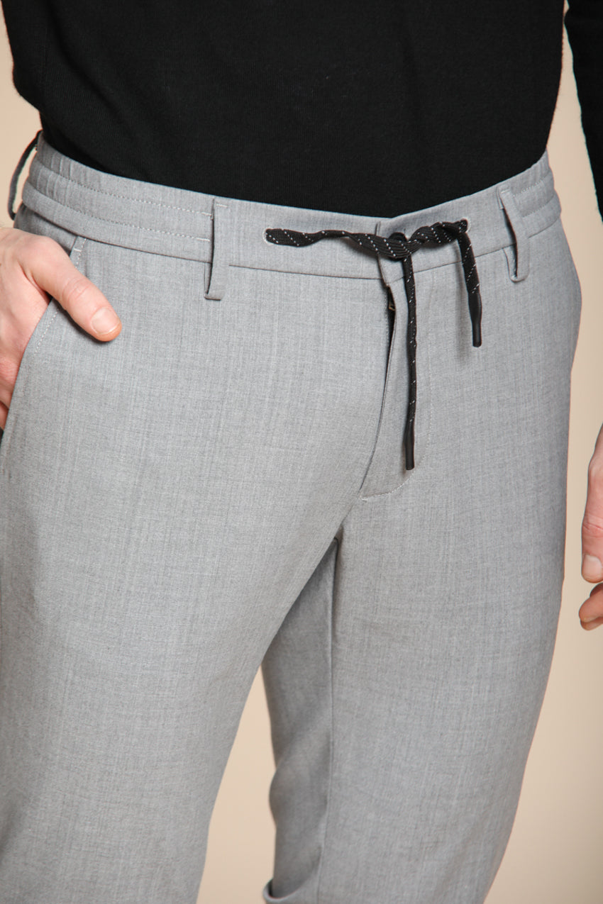 Foto 2 Milano Jogger pantalone chino uomo in lana extra slim fit