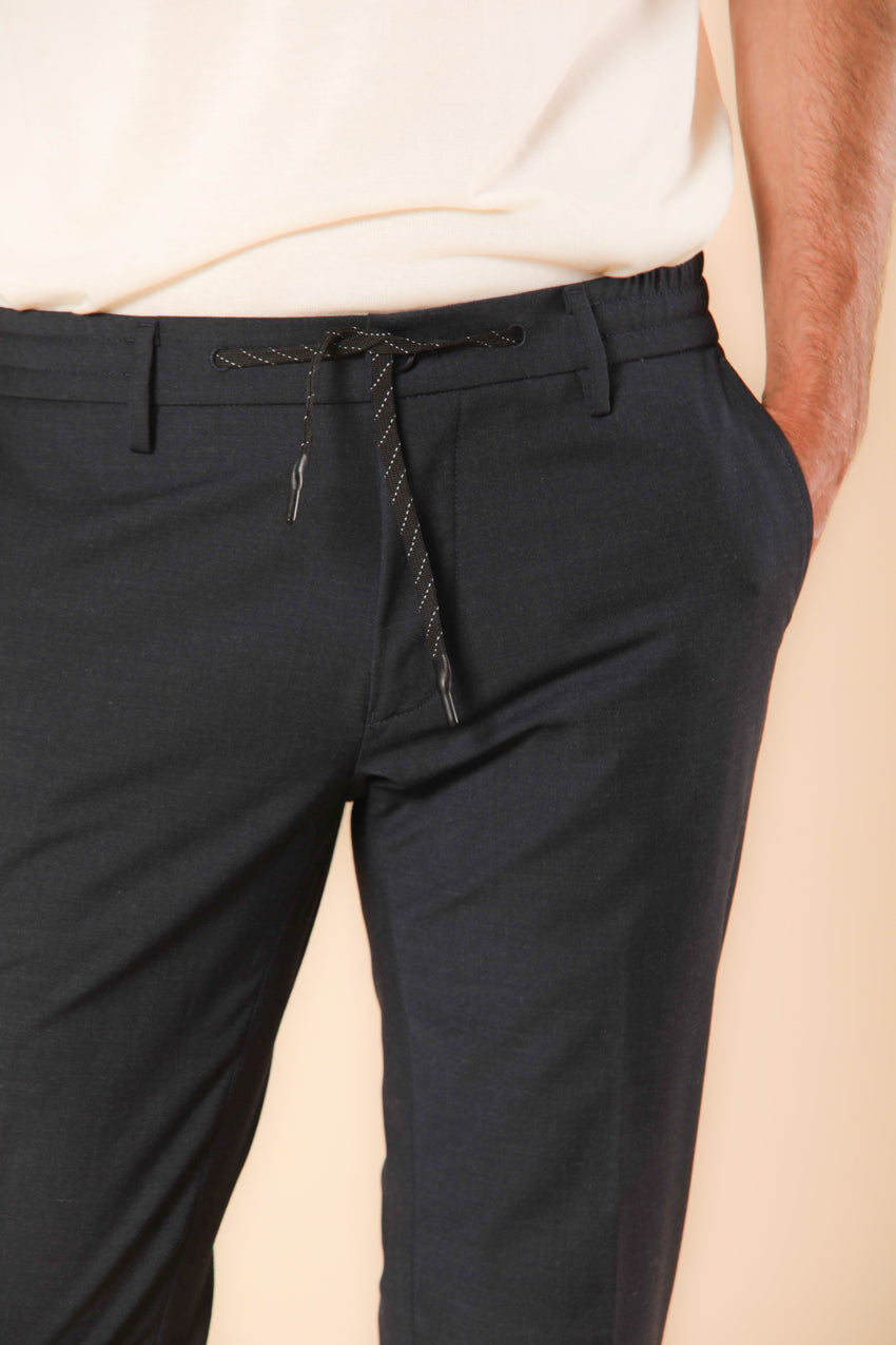 Milano Jogger men's jogger chino pants in travel wool extra slim fit