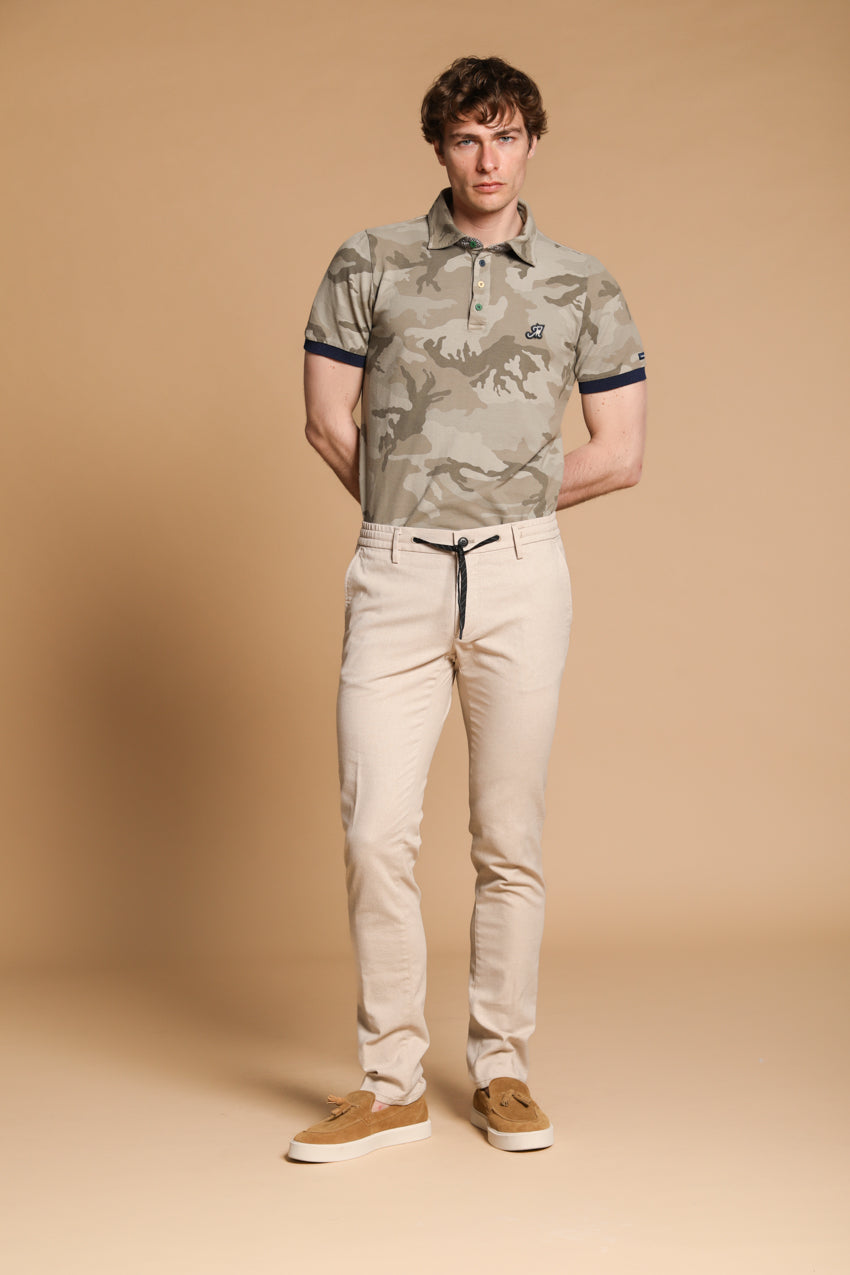 Milano Jogger men's jogger chino pants in micro structured jacquard pattern extra slim fit