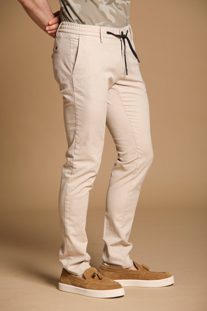 Milano Jogger men's jogger chino pants in micro structured jacquard pattern extra slim fit