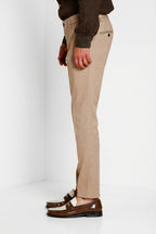 Milano Jogger pantalon chino homme en twill de lin et coton extra slim fit
