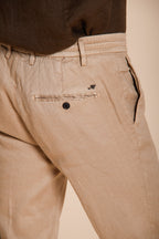 Milano Jogger Hose Chino Herren aus Leinen und Baumwoll Twill extra slim fit