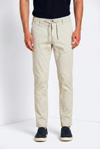 Milano Jogger Travel men's chino pants in technical travel stretch satin extra slim fit