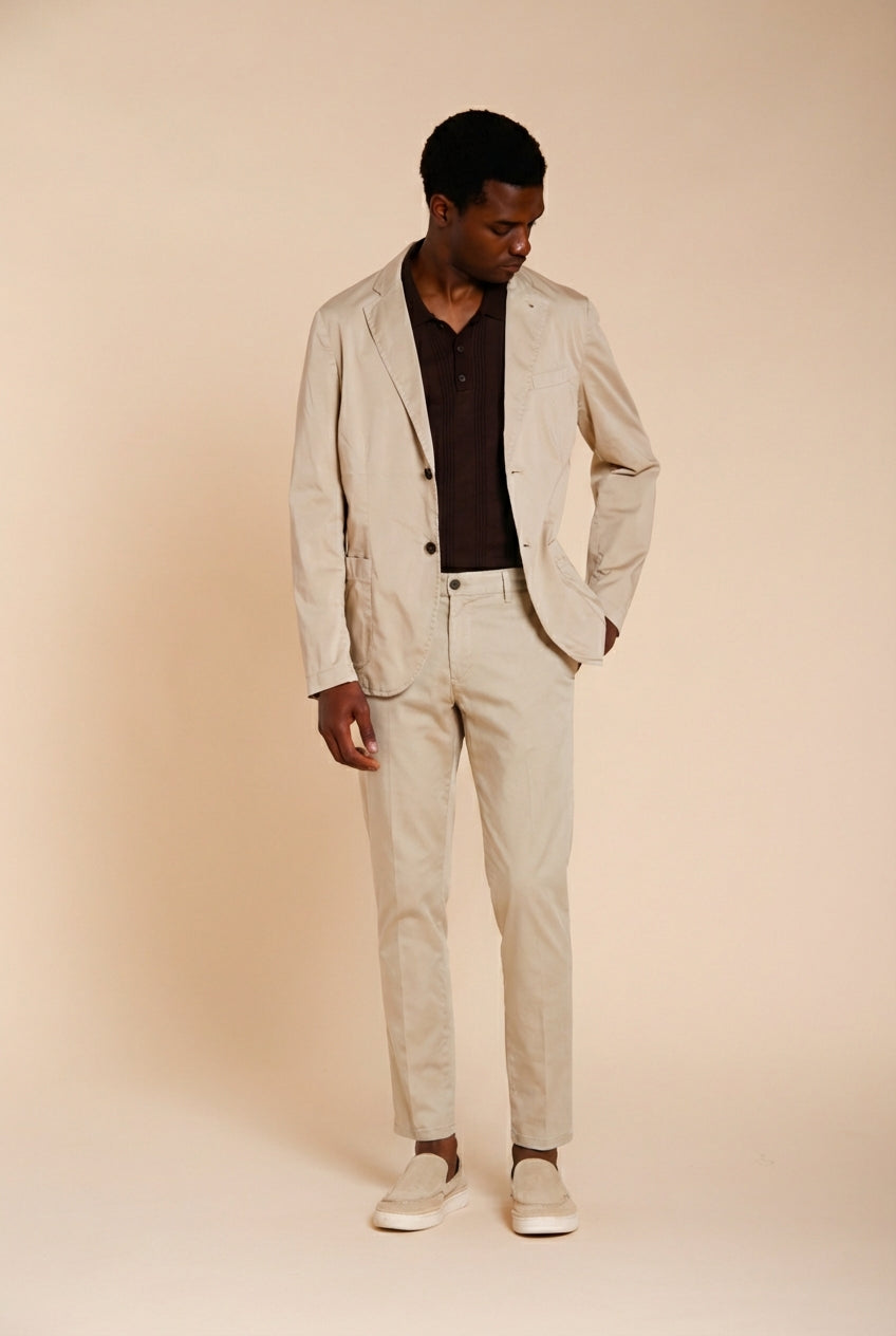 Milano Jogger Travel pantalone chino uomo in raso tecnico travel stretch extra slim fit