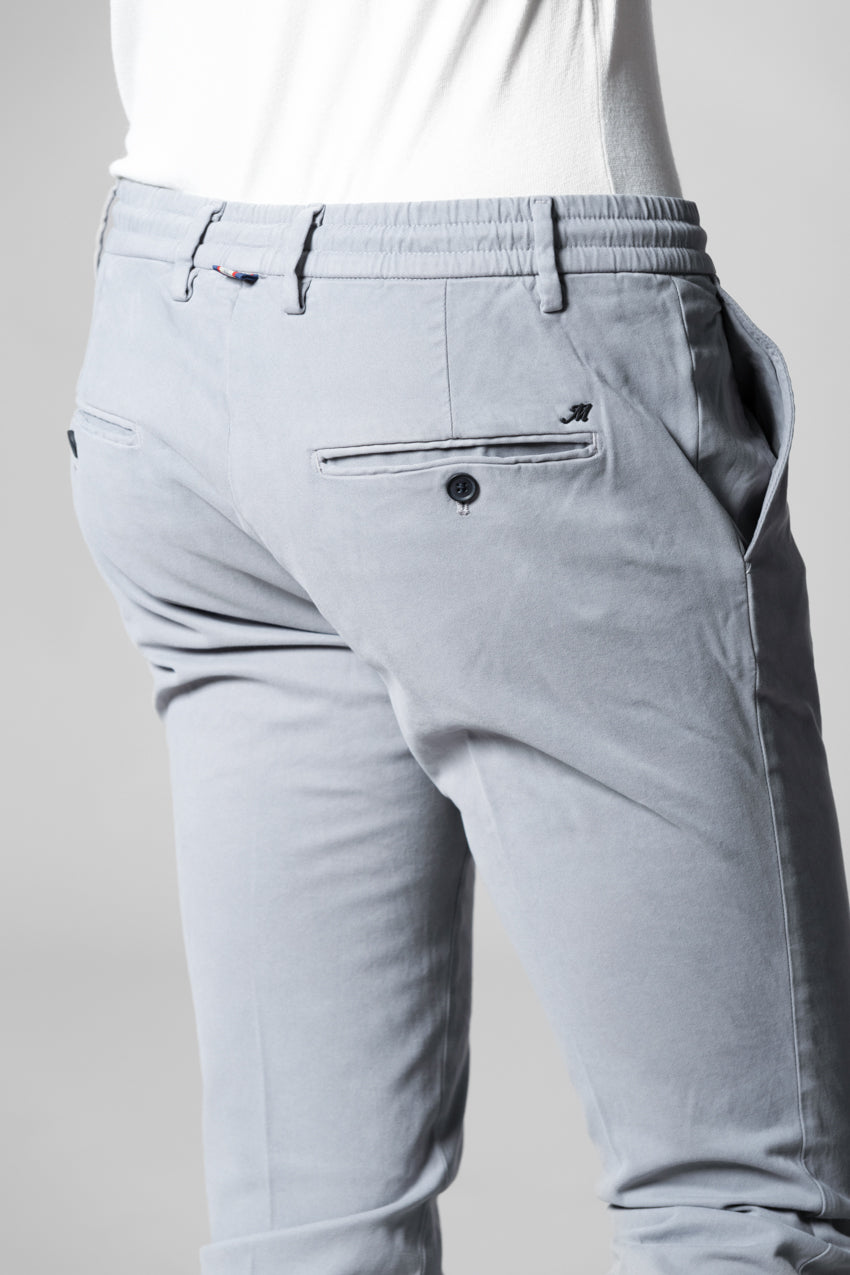 Milano Jogger pantalón chino hombre en gabardina stretch extra slim fit