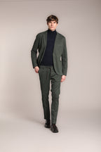 Foto 3 Milano Jogger pantalone chino uomo in gabardina stretch extra slim fit