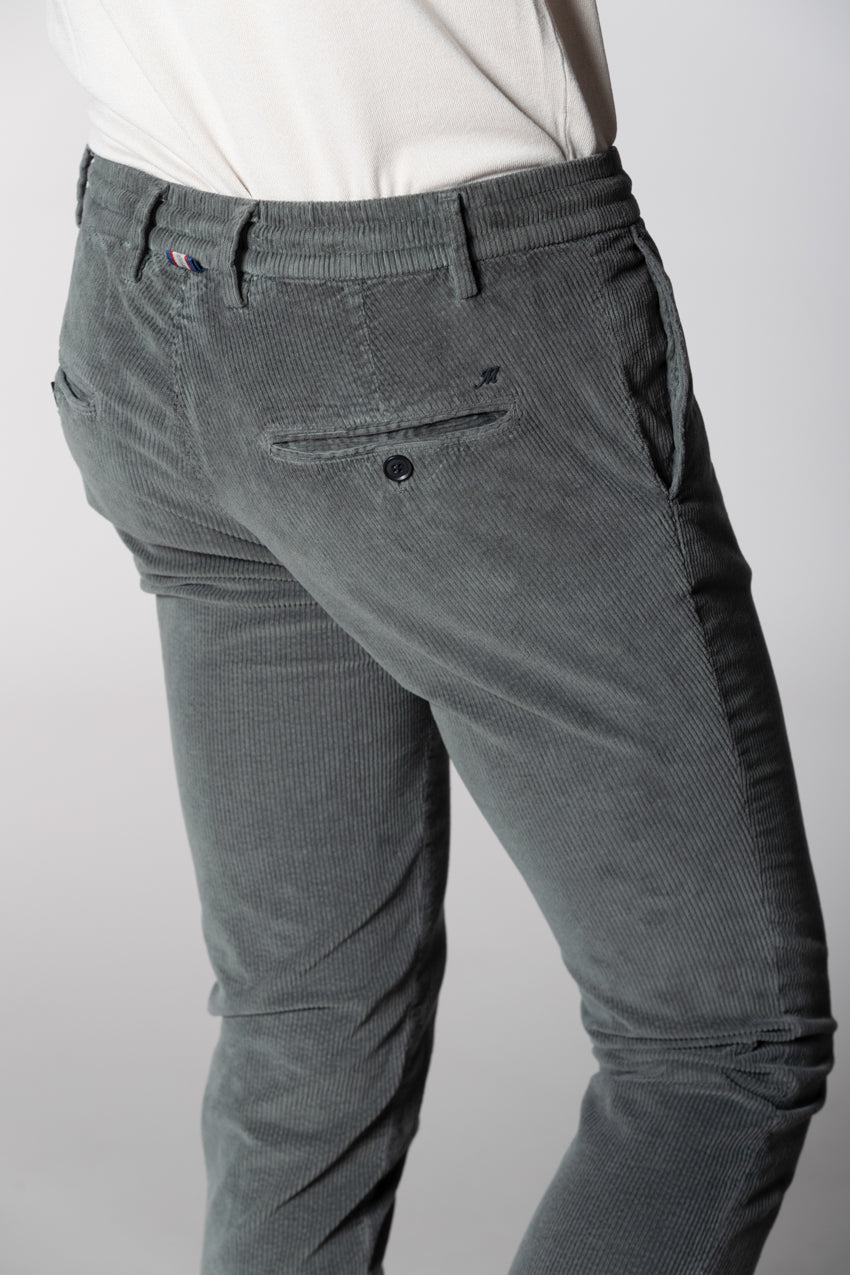 Milano Jogger pantalón chino para hombre en pana de 500 líneas extra slim fit