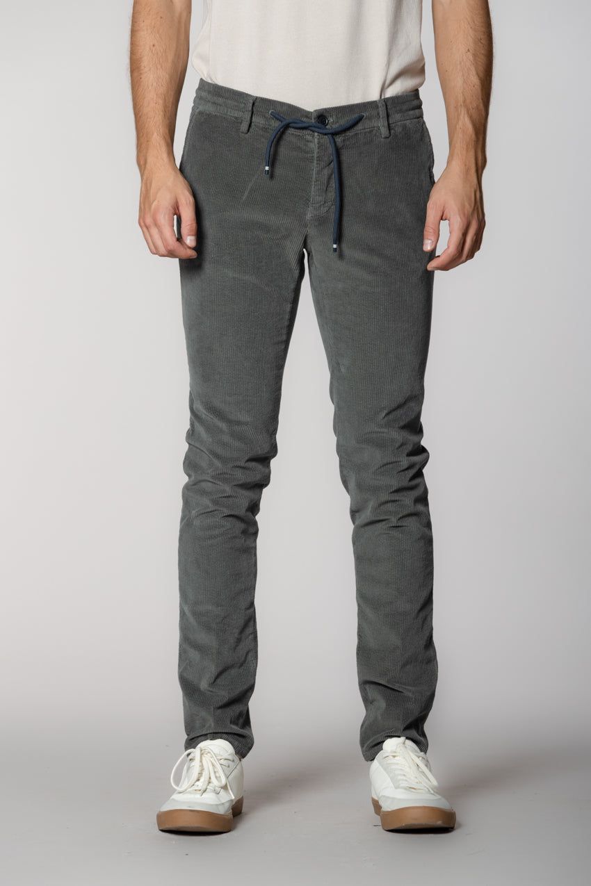 Milano Jogger pantalón chino para hombre en pana de 500 líneas extra slim fit