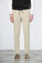 Milano Jogger pantalón chino de hombre en pana 500 rayas, extra slim fit