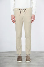 Milano Jogger pantalón chino de hombre en pana 500 rayas, extra slim fit