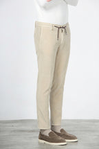 Milano Jogger pantalón chino de hombre en pana 500 rayas, extra slim fit