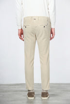 Milano Jogger pantalón chino de hombre en pana 500 rayas, extra slim fit