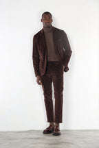 Milano Jogger pantalón chino de hombre en pana 500 rayas, extra slim fit