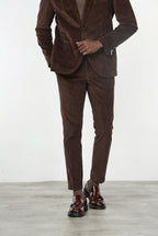 Milano Jogger pantalón chino de hombre en pana 500 rayas, extra slim fit
