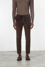 Milano Jogger pantalón chino de hombre en pana 500 rayas, extra slim fit