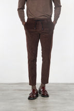 Milano Jogger pantalón chino de hombre en pana 500 rayas, extra slim fit