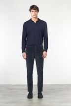 Milano Jogger pantalón chino de hombre en pana 500 rayas, extra slim fit