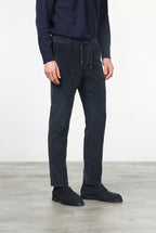 Milano Jogger pantalón chino de hombre en pana 500 rayas, extra slim fit