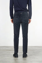 Milano Jogger pantalón chino de hombre en pana 500 rayas, extra slim fit