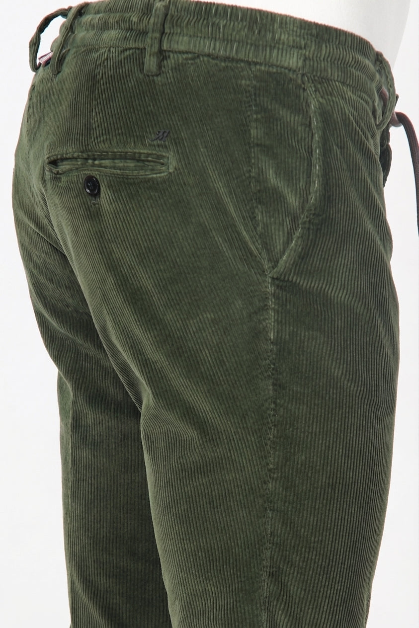 Milano Jogger pantalón chino de hombre en pana 500 rayas, extra slim fit