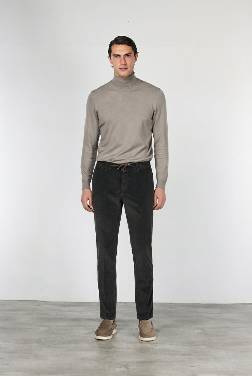 Pantalón chino Milano Jogger para hombre en pana 500 rayas extra slim fit