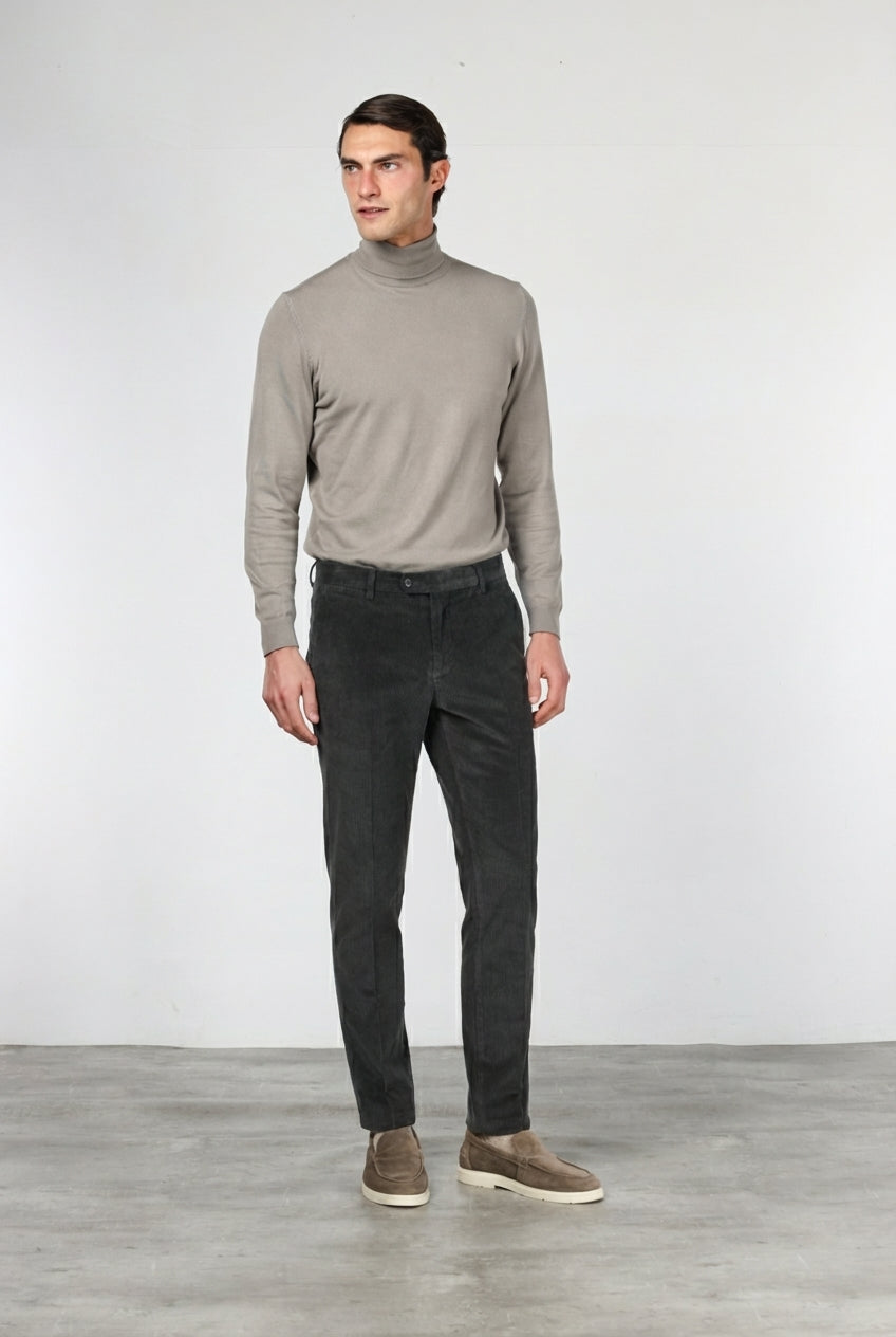 Pantalón chino Milano Jogger para hombre en pana 500 rayas extra slim fit