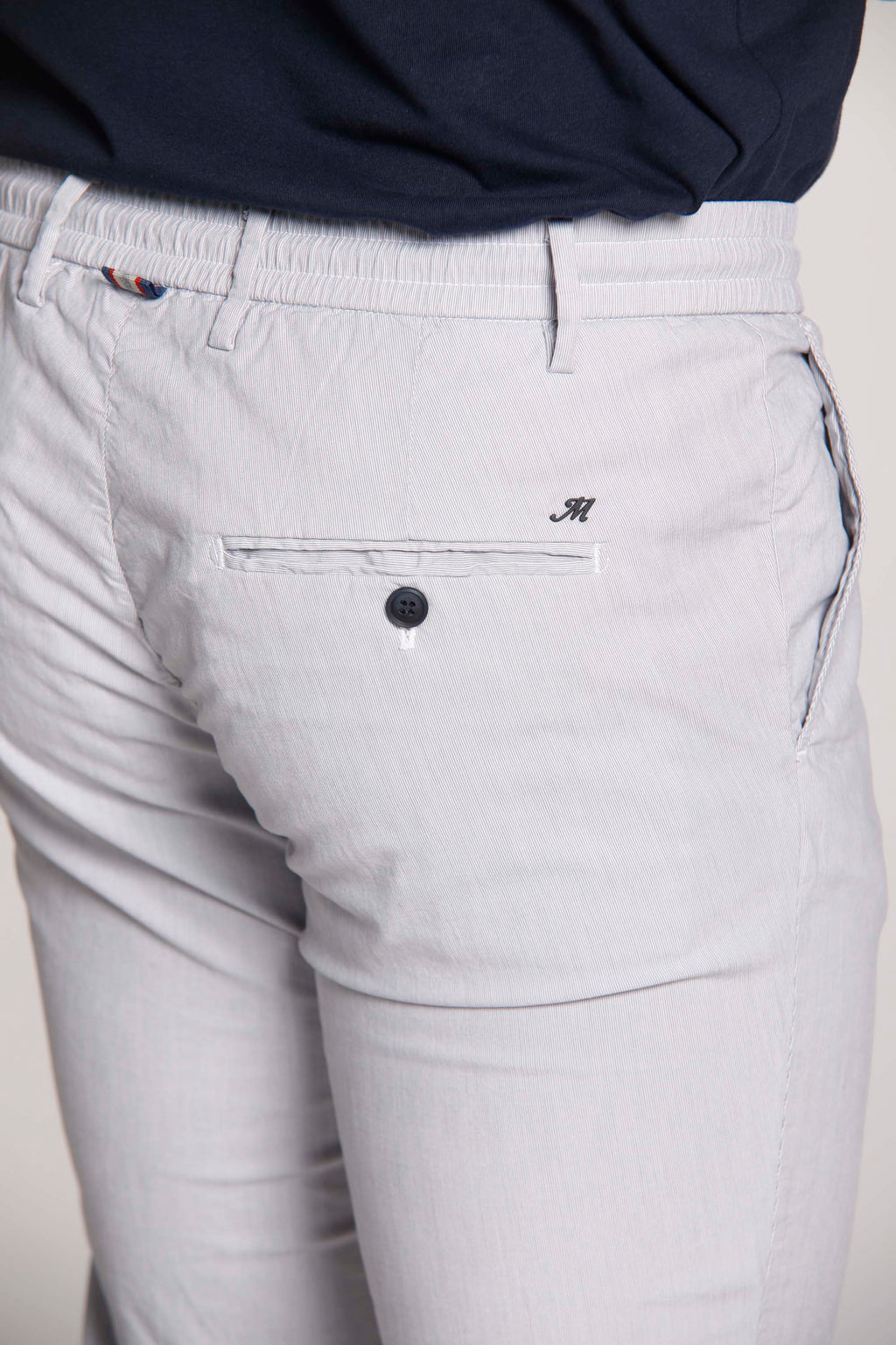 Milano Jogger man chino pants in tencel and cotton extra slim